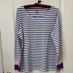Boden Multicolor Striped Long Sleeve Tee